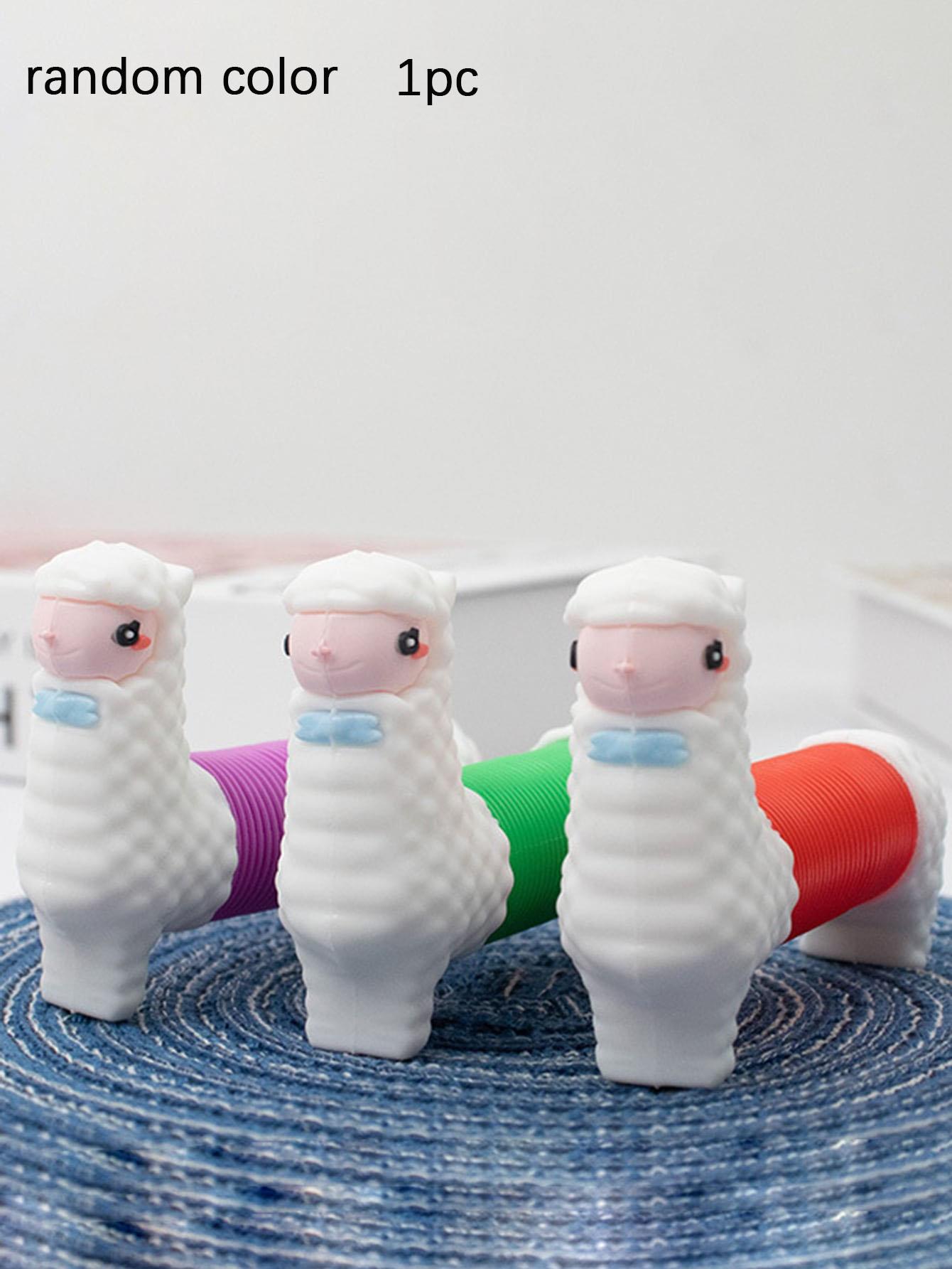 

1 шт.-Растягивающаяся трубка декомпрессионная креативная универсальная мягкая резина альпака вентиляционная игрушка-кошка тянущаяся трубка цвет случайный