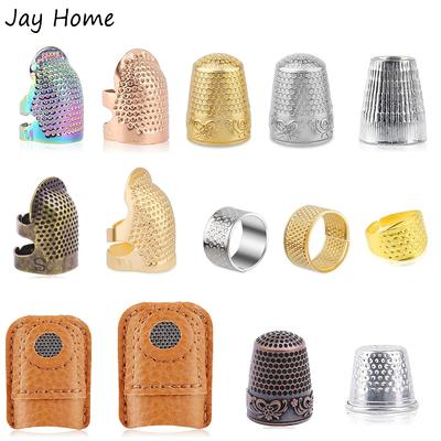 Handgefertigter Fingerhut zum Nähen, Fingerschutzring aus Metall, Fingerschutz aus Leder, Fingerhutringe zum Stricken, Quilten, Basteln
