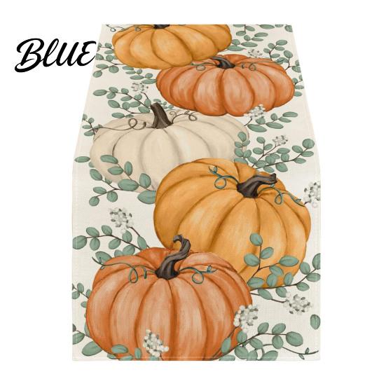 Kitchen Table Runner Print Seasonal Inch Pumpkin Runner 13x72 for Fall Maple Leaf Autumn Festive