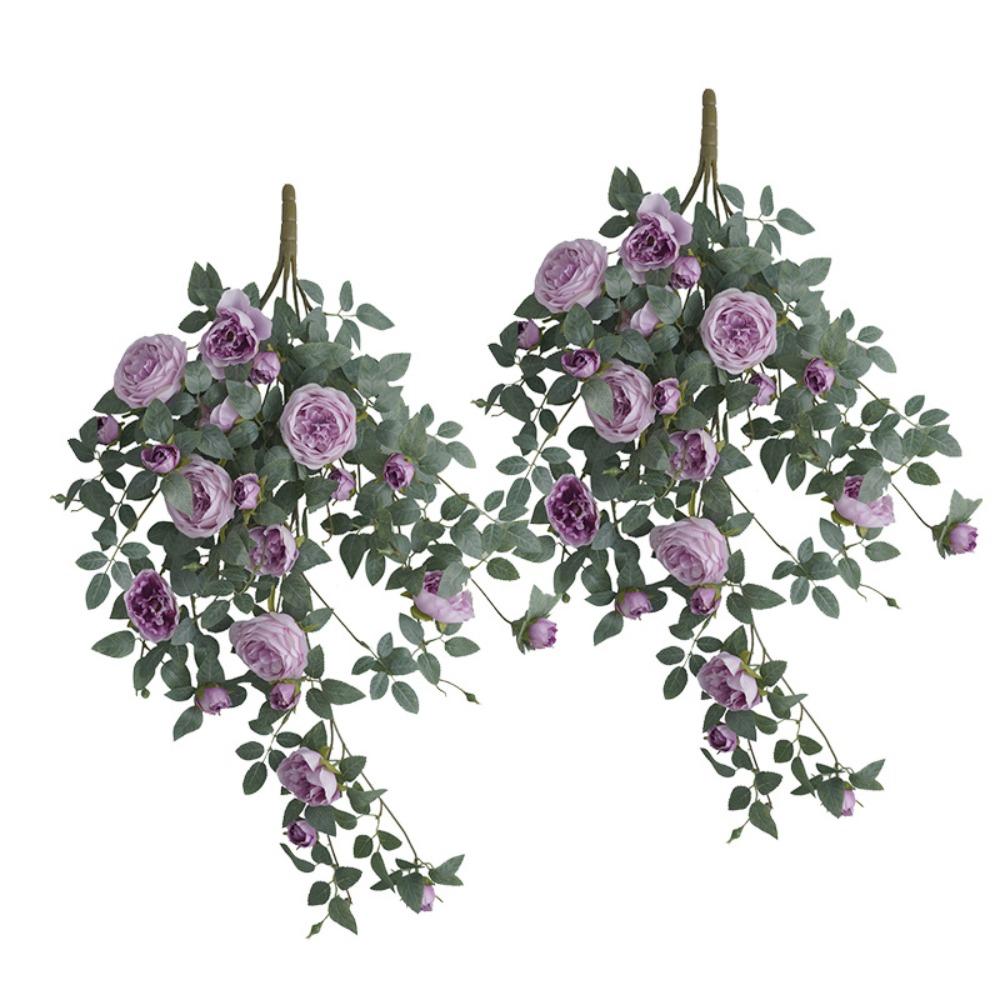 

Supplies Wall Hanging Greenery Simulation Flower Garland Artificial Rose Rattan Lifelike Leaves
