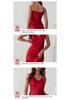 Women's Spring/Summer Imitation Silk V-Neck Slip Dress - Sleeveless and Sexy for Home or Outer Wear