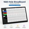 1660pts Solderless Breadboard 4 Bus Strips Electronic Circuit Board Bread Board Kit  Electronics