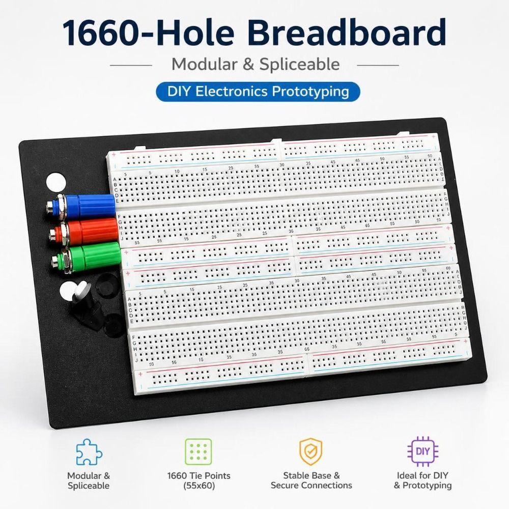 1660pts Solderless Breadboard 4 Bus Strips Electronic Circuit Board Bread Board Kit Electronics