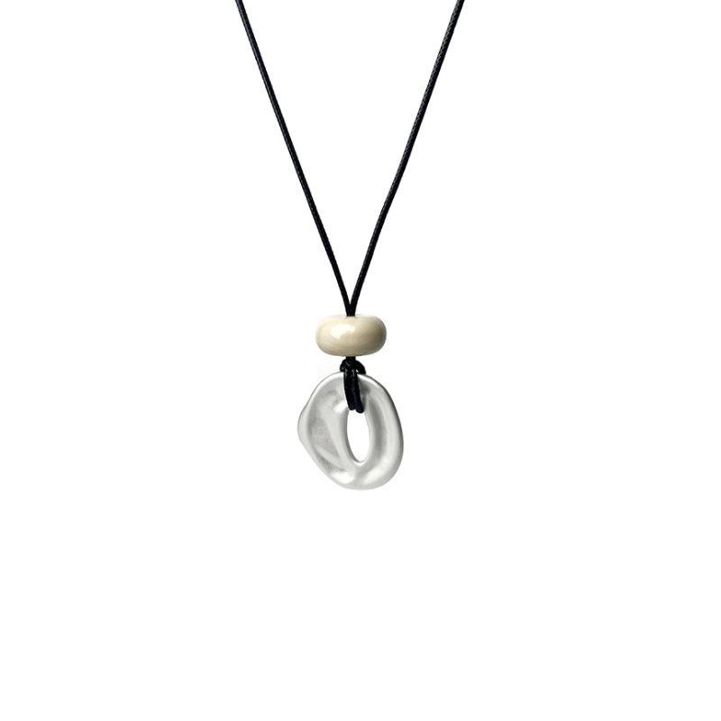 Korean simple irregular geometric necklace women's long adjustable sweater chain with accessories