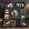 Sheep Portraits Gallery 2D Flat Pattern Flannel Blanket, High Quality All Seasons, Home Decor, Warmth and Comfort, Perfect for Christmas Gifts.