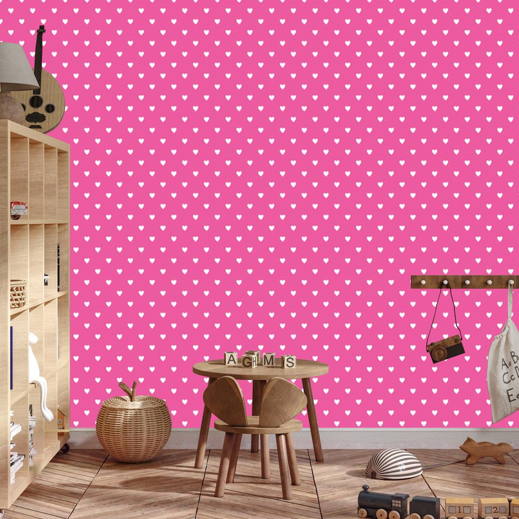 Purple and Powder Pink Hearts Wallpaper 50x1000