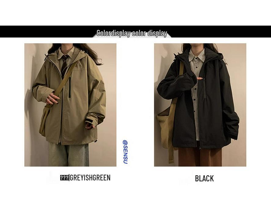 Jaqueta Corta-Vento Feminina 2025 Primavera American Vintage para Montanhismo - Casaco Casual Outdoor da Moda