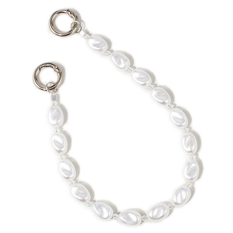 

Шнурок для телефону на зап ястя, штучні перли, ланцюжок-шарм для мобільного телефону, браслет на зап ястя, загальна довжина: 31см