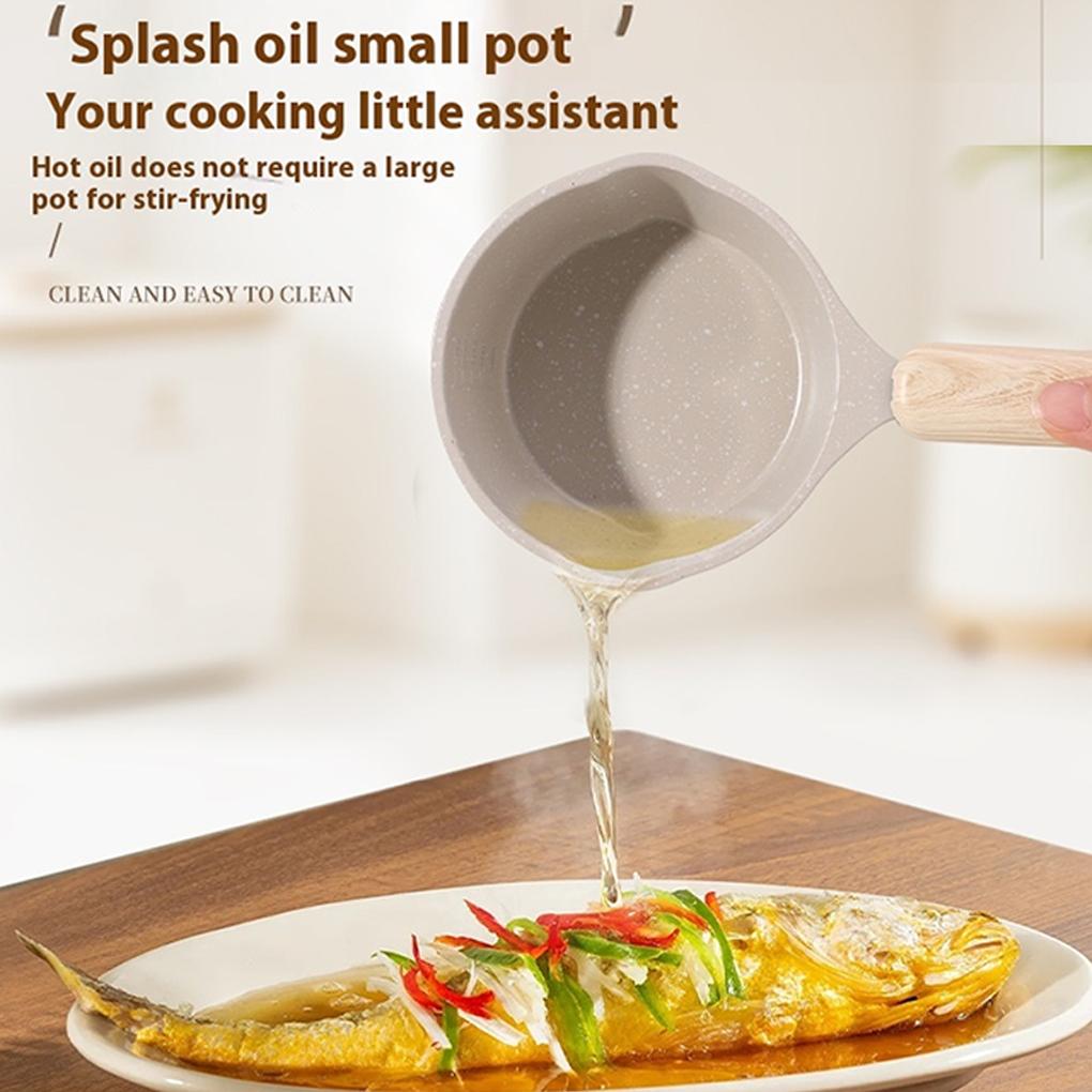 Maifanshi Sauce Barbecue Pot Non-Stick Frying Pan Thick Bottom Small Pouring Pot Double-ded Guide Mouth Safe