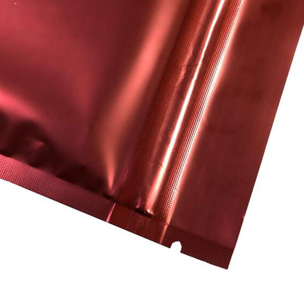 100Pcs Aluminum Foil Food Bags Resealable Zipper Zealed Pouches for Beans Chocolate Cookies Nuts Dried Fruit Electronics