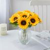 5Pcs of Artificial Flowers Silk Sunflowers Family Room Vases Christmas Wedding Decorations Gardens Bonsai Accessories Scrapbook