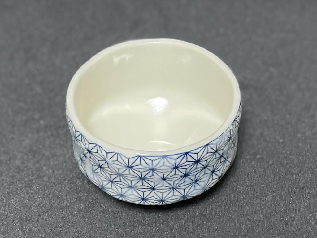 Matcha Mini Asanoha Mino Made in Japan Ale-net Bowl, Matcha, Pattern, Ceramic, Ware,