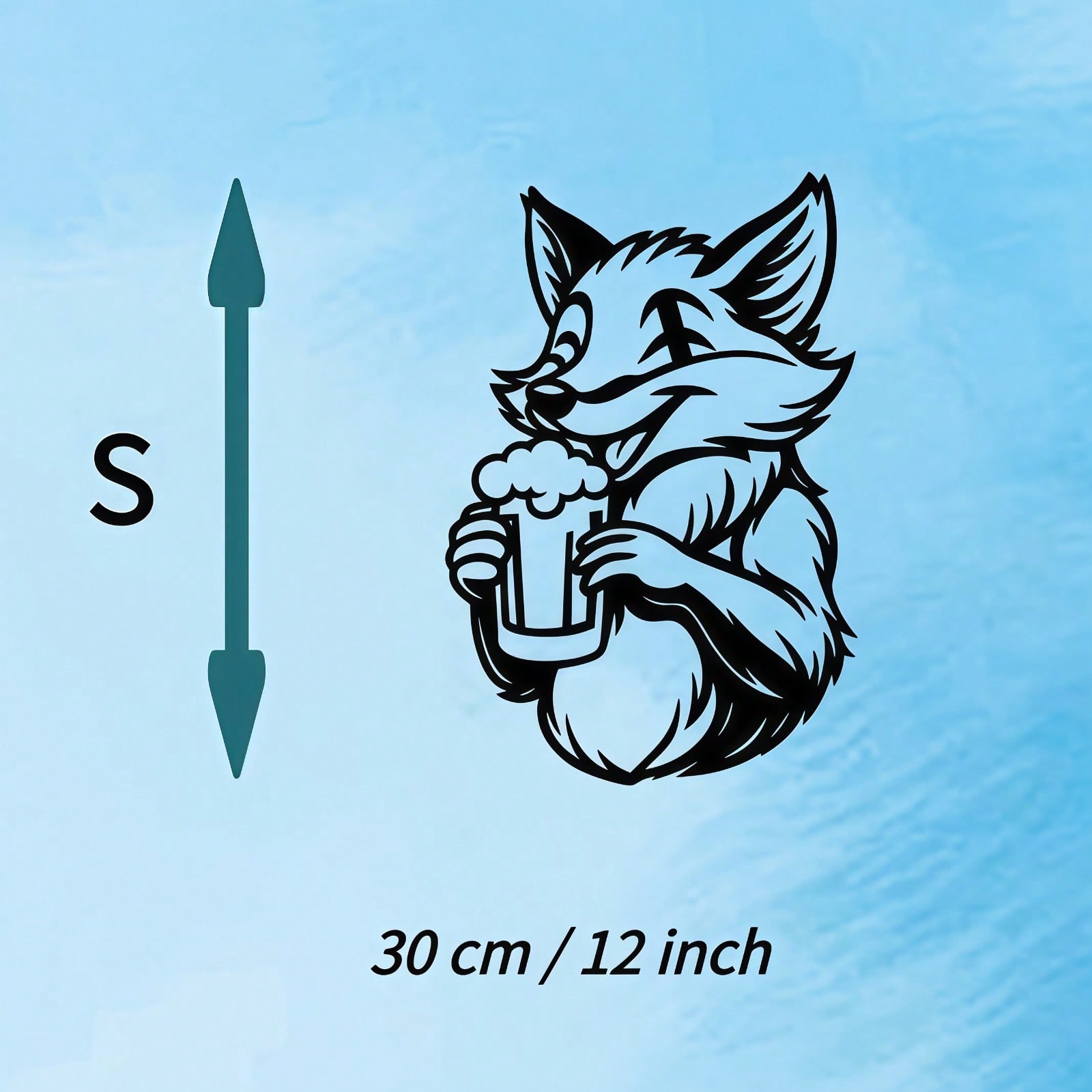 

Fox Metal Wall Art Sculpture Rust Resistant Iron Statue Garden Yard Outdoor Decor Gift різнокольоровий