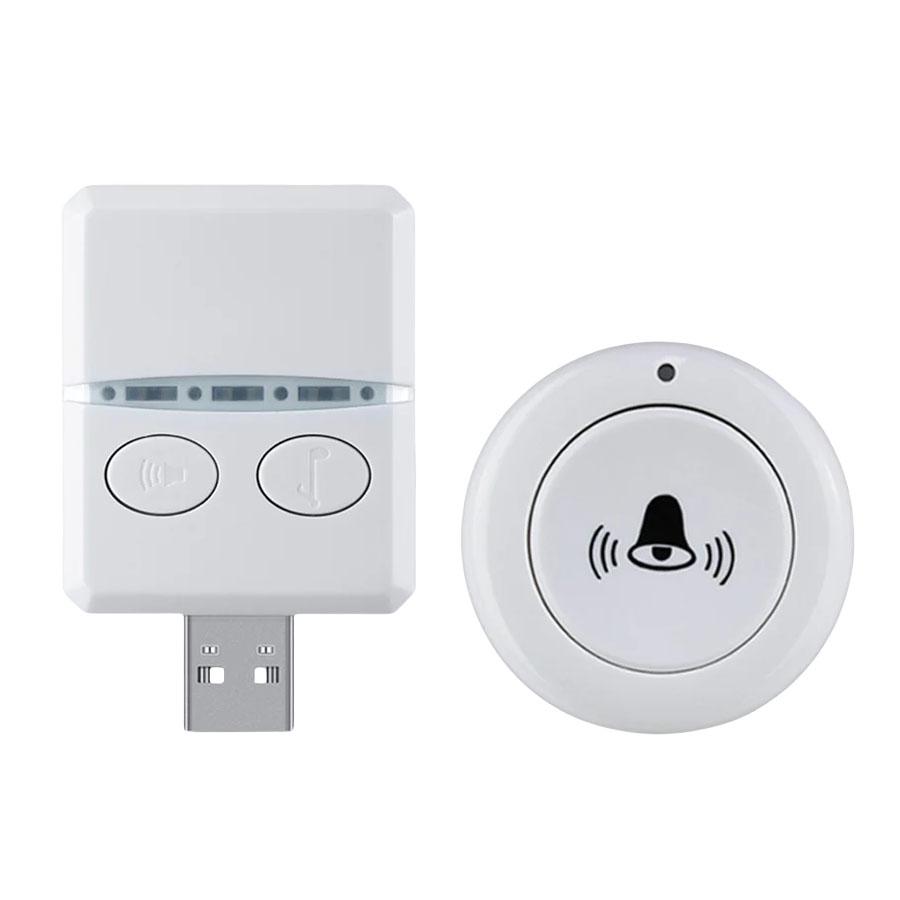 USB Wireless Doorbell DC 5V RF433 MHz Remote Controll Receiver USB Smart Door Bell 30 Music For Home Bed Call Emergent Call