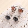 Men's Business Suit Formal Shirts Round Cuff Buttons Fashion Glass Rhinestone Decoration Cufflinks Luxury Zircon Gift for Dad