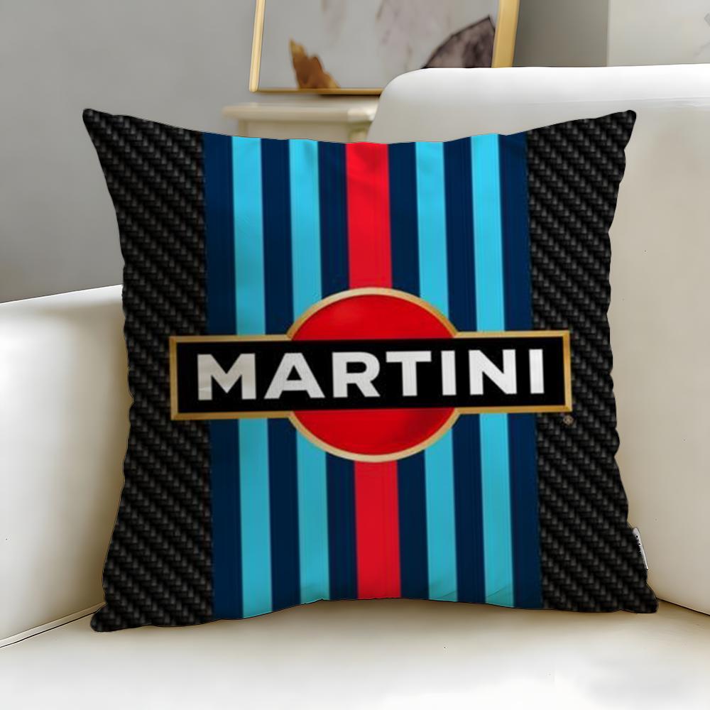 classic beverage brand Martini Cushion Cover Soft & Easy-Wash Pillow Case – Versatile for Couch, Bed, Travel and Office
