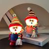 Snowman Night Light Christmas 3 Settings USB Charging Christmas Snowman Lamp Desktop Lamp Decoration For Bedroom Nursery Kids