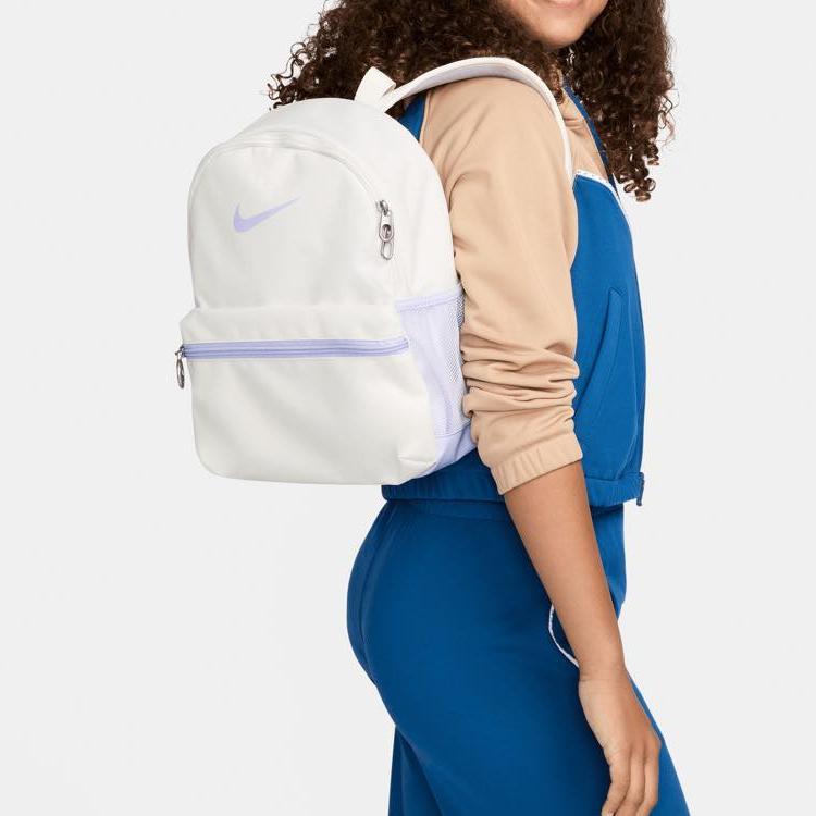 New Nike Polyester Backpack Regular Women's White Purple New Color FZ7222-133
