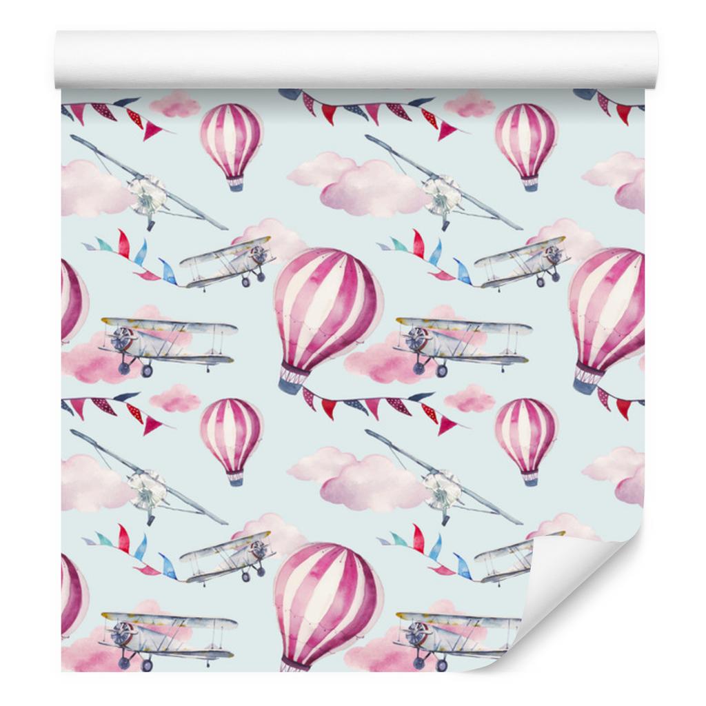 Wallpaper Balloons Among Planes for Living Room and Bedroom 50x1000