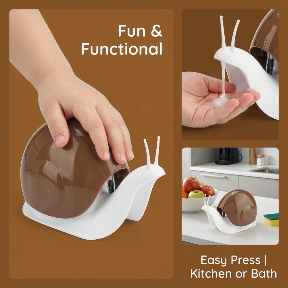 Snail Shape Liquid Soap Dispenser Liquid Dispenser Home School Restaurant Office Hotel коричневый