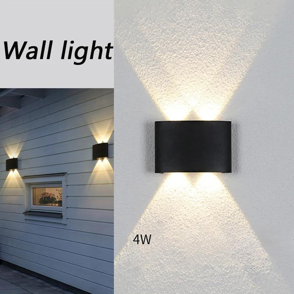 LED Wall Lamp IP66 Waterproof Indoor Outdoor Lighting Modern Simple Wall Light for Living Room Hallway Bedroom Garden Home Decor