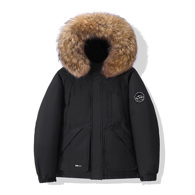 Trendige Winter-Daunenjacke mit Pelzkapuze - Verdickter Skianzug für Damen & Herren
