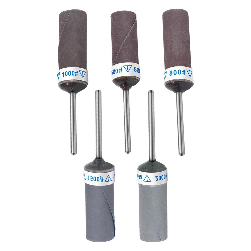

5pcs Sandpaper Grinding Head P800-P2000 Sanding Paper Polishing Bar For Mirror Polishing Metal Wood Jwellery