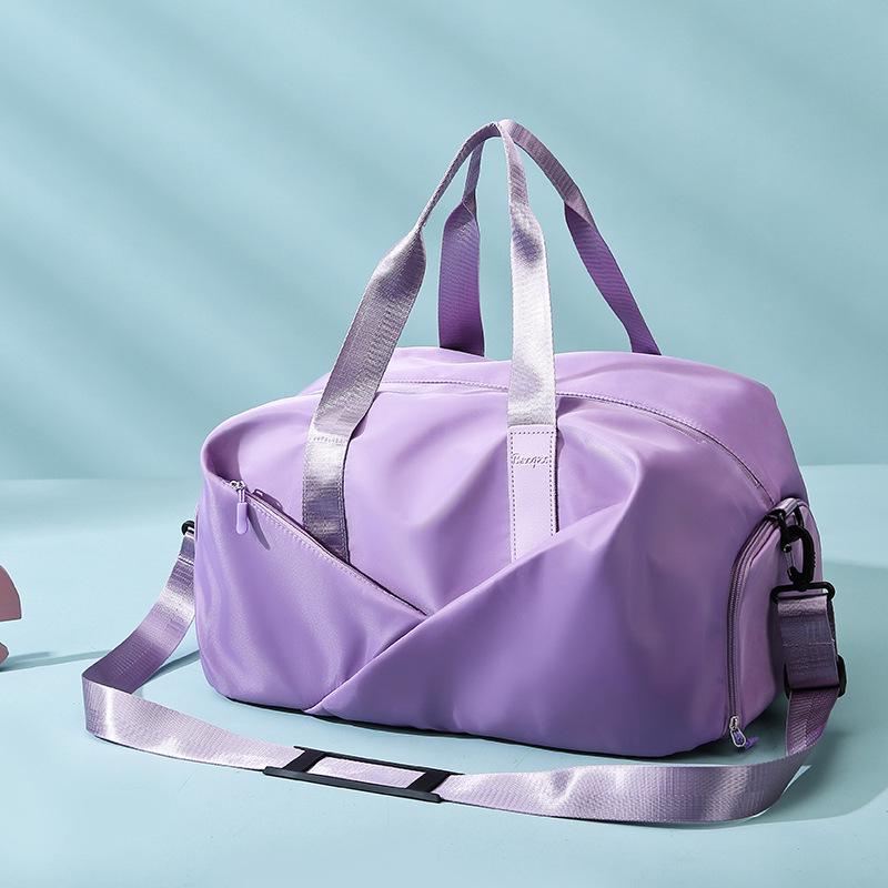 Women's Fitness Sports Bag with Shoe Compartment, Dry/Wet Separation, and Macaron Color for Yoga, Swimming, and Training