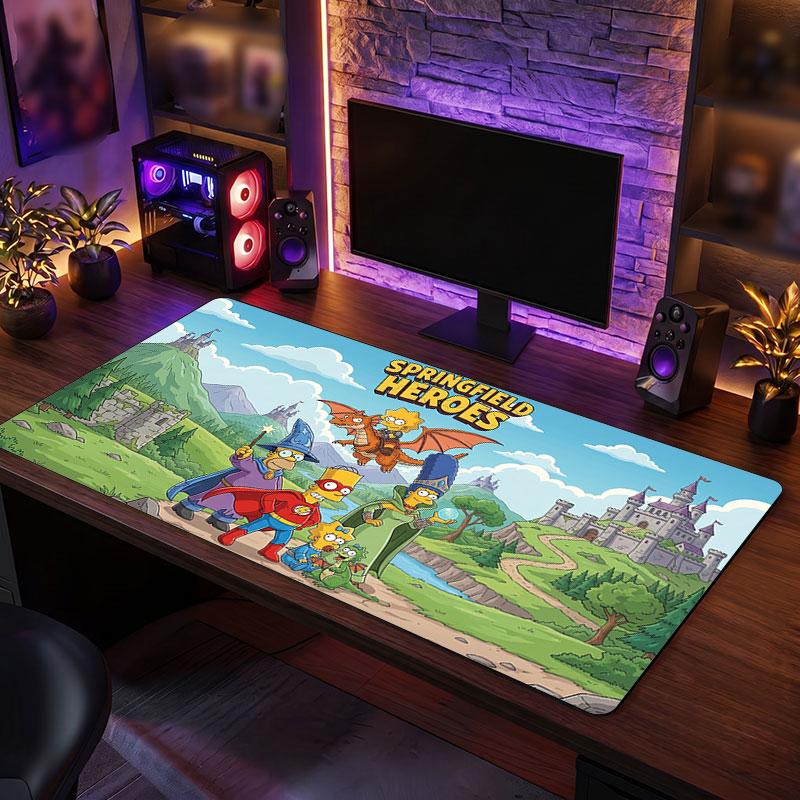Big Mouse PadThe Simpsons Extended Soft Desk Mat Gaming Office Computer Table Decor Mat