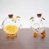 Cute Transparent Piggy Bank Glass Ornaments Golden Bean Storage, Animal Pig Money Saving Box Coin Box To Help Budget And Save