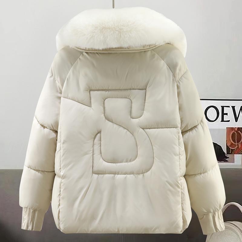 Cappotti Invernali da Donna alla Moda con Grande Colletto in Pelliccia Sintetica, Parka Caldi e Spessi, Giacche da Donna Ample