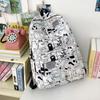 New high-value niche personalized graffiti comics trendy cool backpacks for men and women lightweight large-capacity backpacks