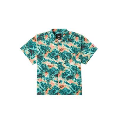 Comfortable Stylish Button Short Sleeve Shirt Men Shirts Green VN000P08F23