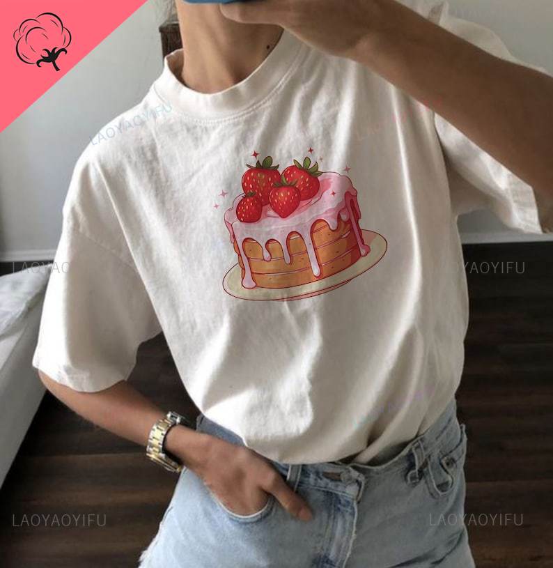 2024 Y2k Women's Clothing T-Shirt Vintage Sexy Top Baby Tee Round Neck Short Sleeve Dark Gothic Print Streetwear Trendy Summer