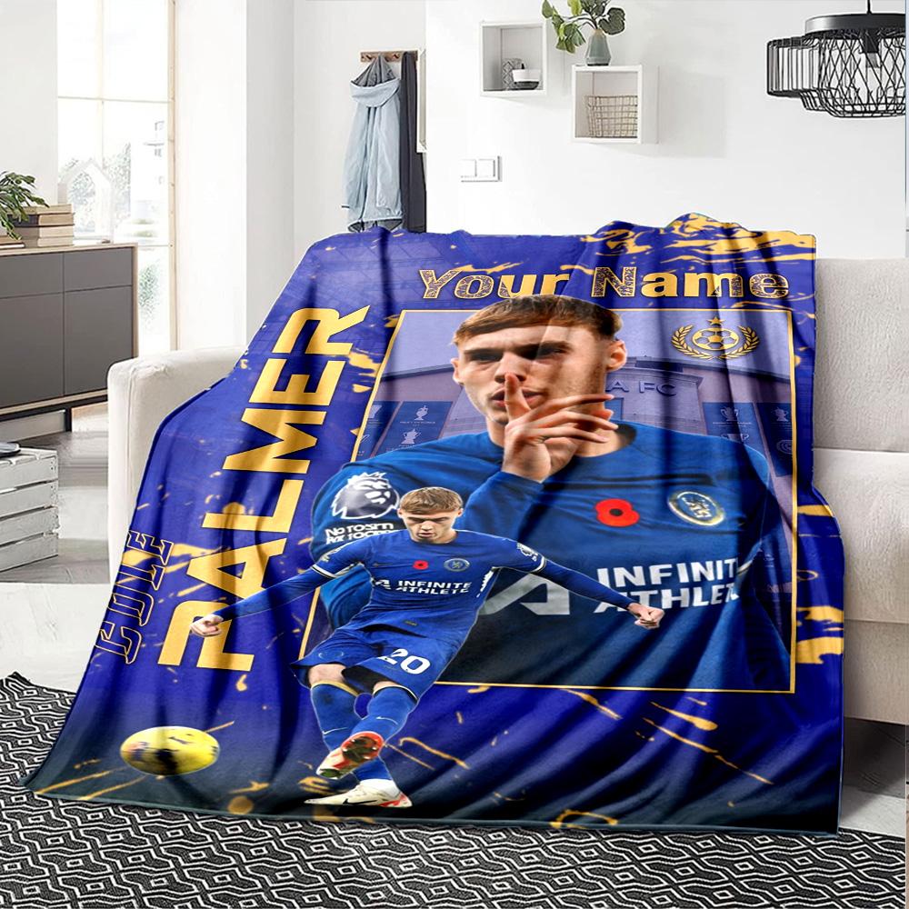 Chelsea Fc Football Player Customize Text Blanket Throw Customizable Blanket Warmthful Decor Perfect for Bedding Picnics Office Couch
