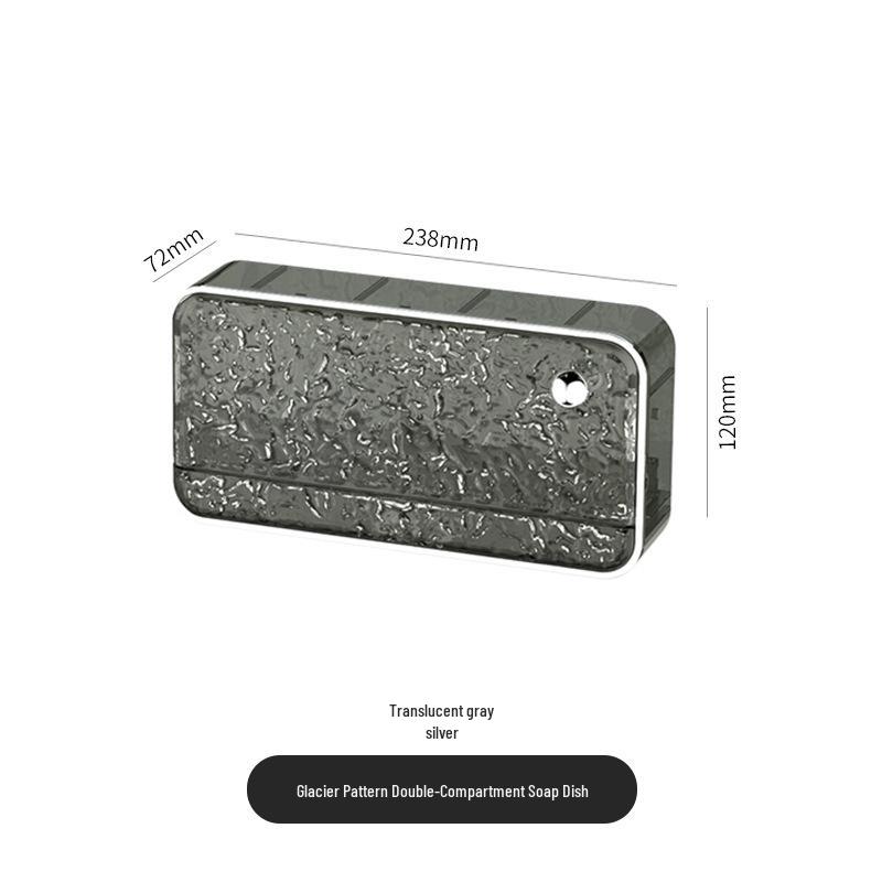 Wall-Mount Luxury Soap Dish with Lid & Drainage for Bathroom