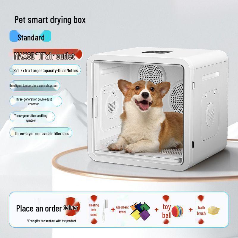Automatic Pet Dryer: Silent Cat & Dog Bathing and Hair Drying Box