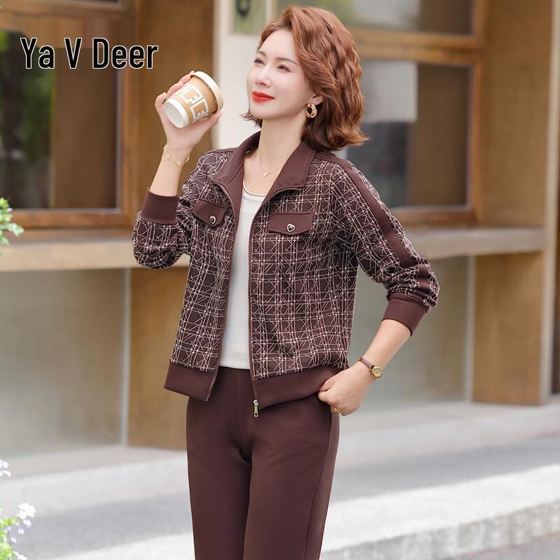 Ya Lu Women's Plus Size Casual Autumn Two-Piece Set
