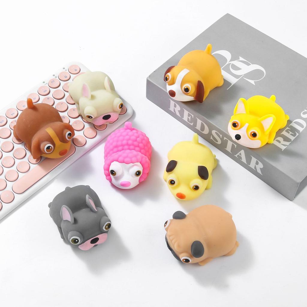 Cartoon Puppy Dog Mochi Squishy Toys Soft Sensory Stress Relief Fidgets Toys Anti-Stress Animal Novelty Toy Party Favors Gift