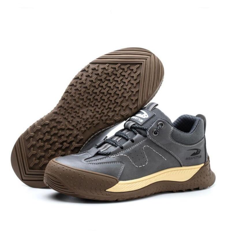 

Men Boots Steel Toe Anti Puncture Work Shoes Reinforced Sole Abrasion Resistant Safety smash Construction Working 36