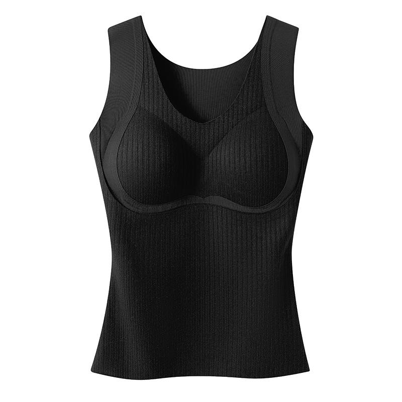 

VCTEORAI Большой размер Антибактериальный Теплый Жилет с Нагрудными Подушечками для Осени/Зимы 3XL чёрный