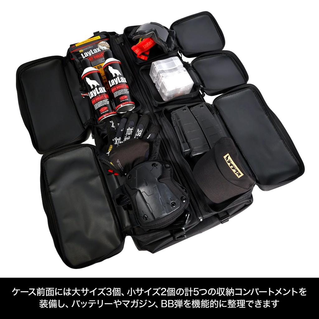 LayLax Container Gun Case Fits 2 Air Rifle Case with Nylon Storage Large Capacity 2.0 Black, Guns, Strap, Case, 2-Way Backpack,
