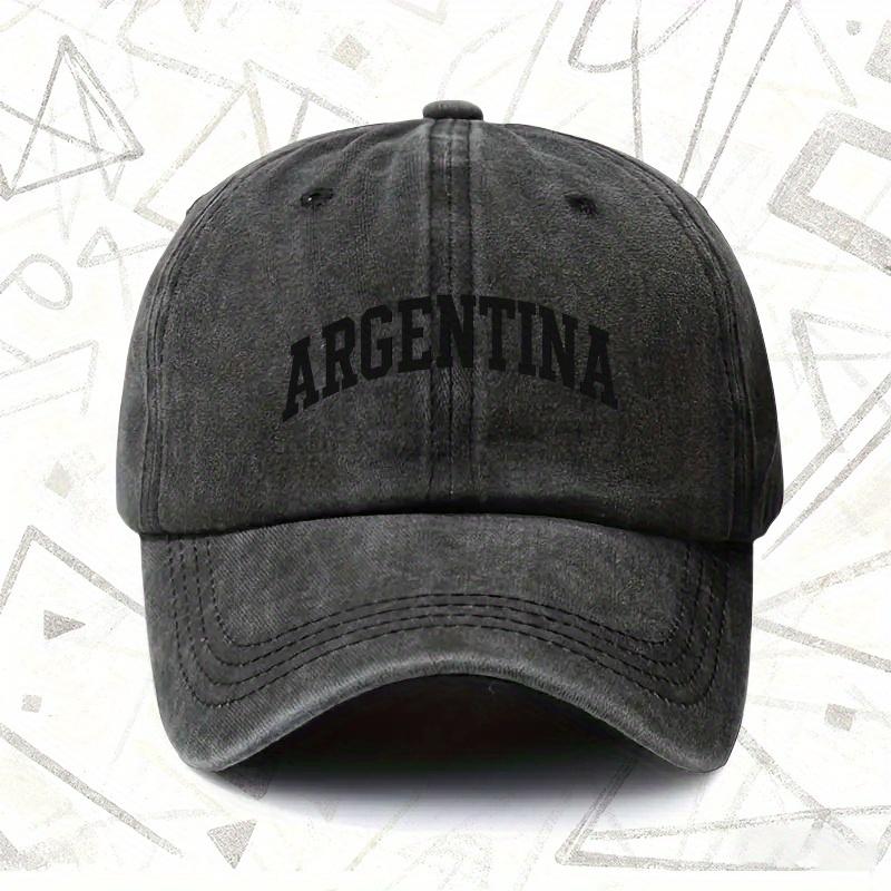 A Vintage Washed Hat Related To ARGENTINA Suitable for Both Men And Women This Solid Baseball Cap Is Perfect for All Seasons