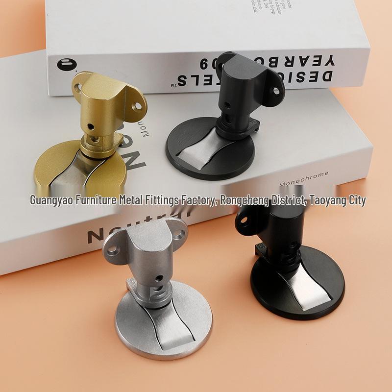 Adjustable Height Magnetic Zinc Alloy Door Stop - Punch-Free, Anti-Collision, Invisible Design