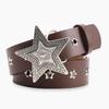 Simple Alloy Women Star Shape Belt Solid Color Waist Decoration Gift Fashion