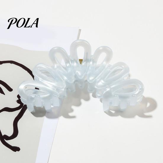 Hair Claw For Buns Back Head Shark Clip, Large Hollow Petal Shape Claw, Bun Holder Lightweight Clip Accessory, Size Shower for Thick And Half-Ties Ice