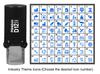 Printtoo Industry Theme Icons Round Rubber Stamp Self Inking Stamper 12 mm