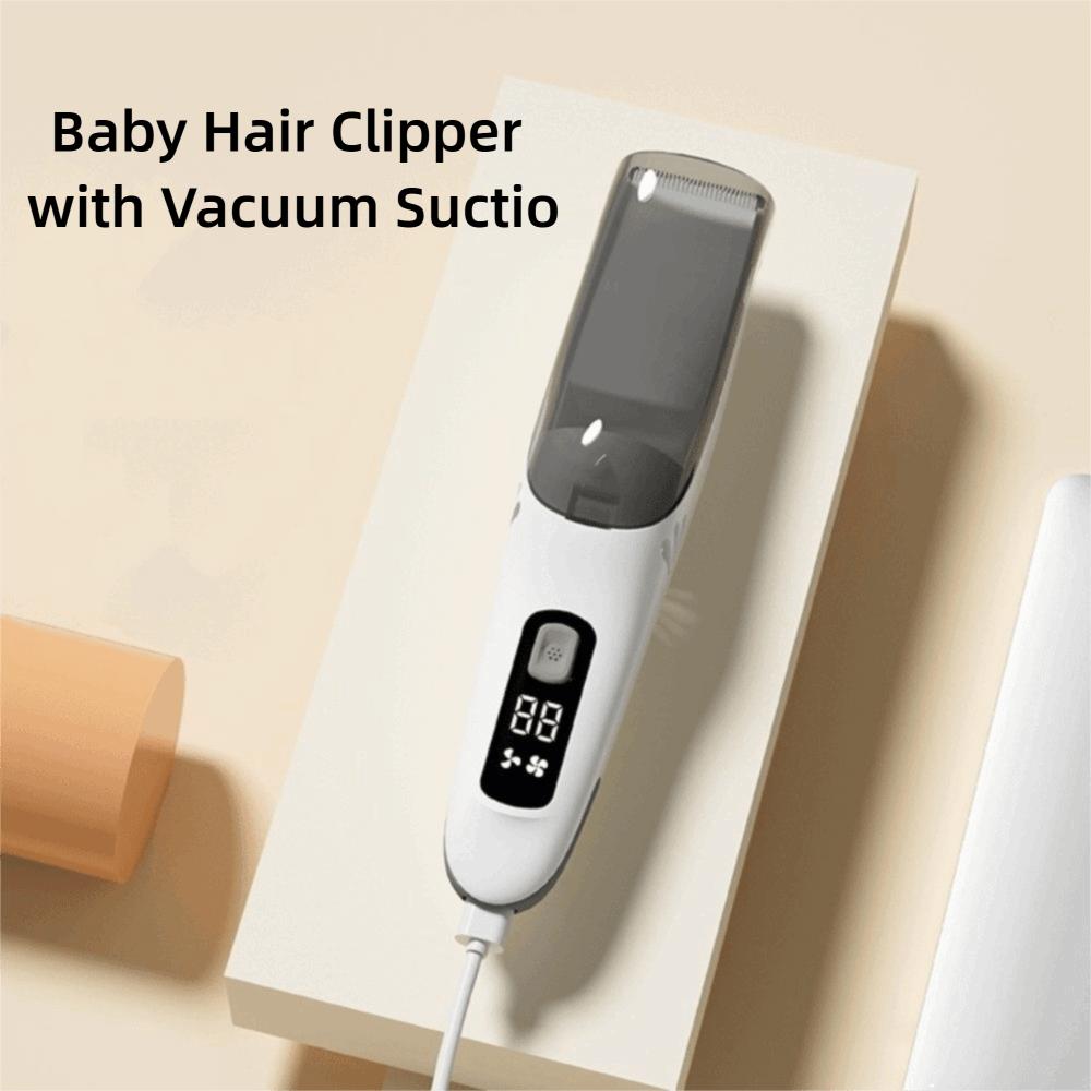 Waterproof Quiet Professional Hair Trimmer LCD Screen Automatic Suction Haircut Kit Newborn