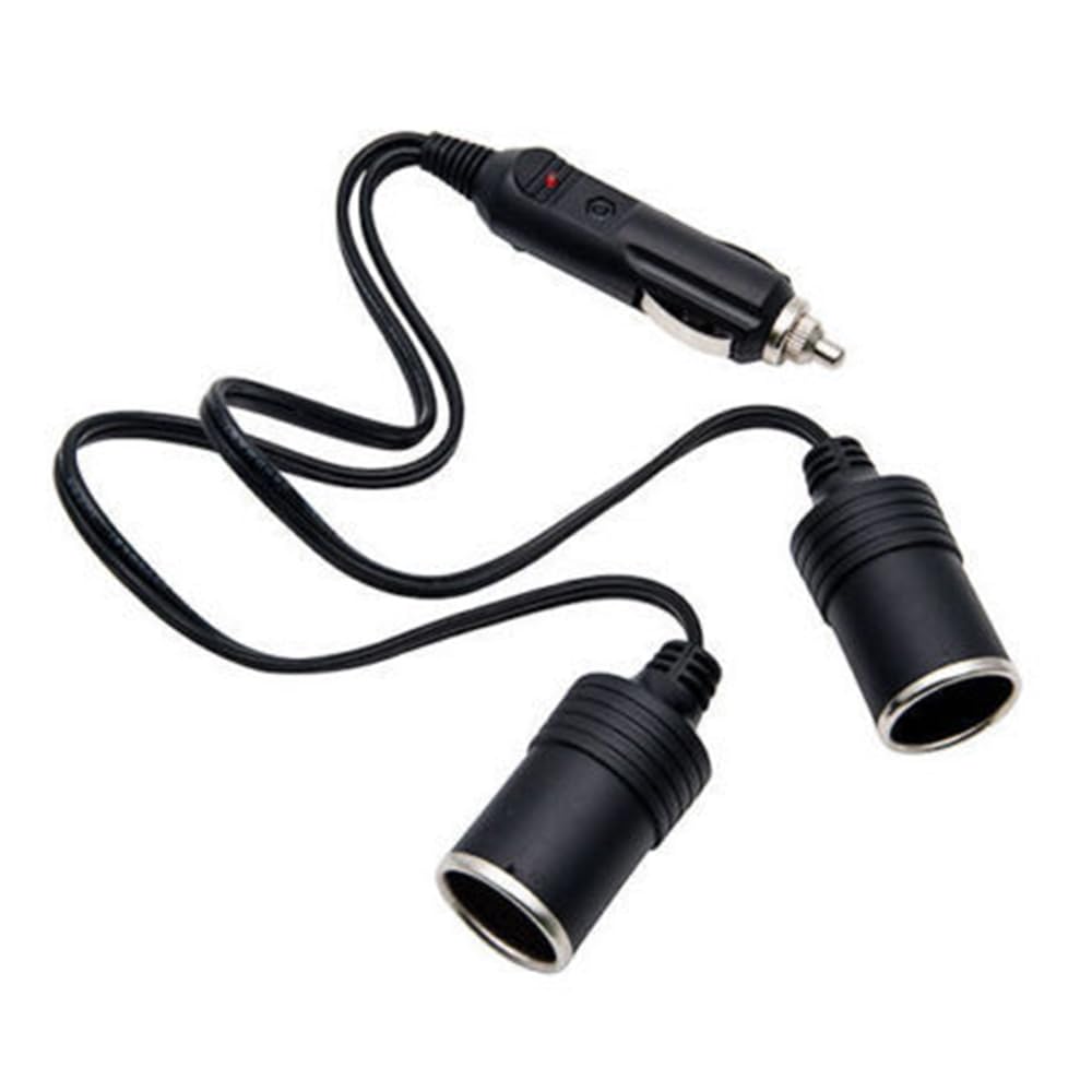 LKCCTK Dual Cigarette Lighter Sockets, Compatible with 12 V/24 V, For Cars, High Power
