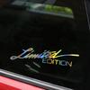 Autoaufkleber LIMITED EDITION Englischer Buchstabenaufkleber Autokarosserie Glasdekoration Reflektierende Laseraufkleber Autozubehör für außen
